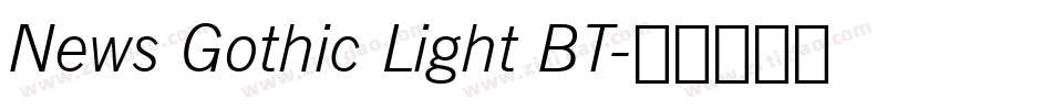 News Gothic Light BT字体转换